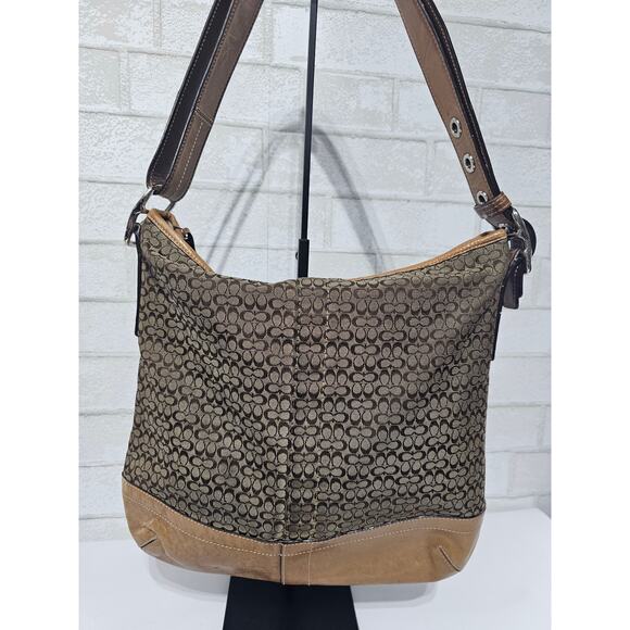 Coach Signature Convertible Shoulder Bag #F10416 - Picture 2 of 12